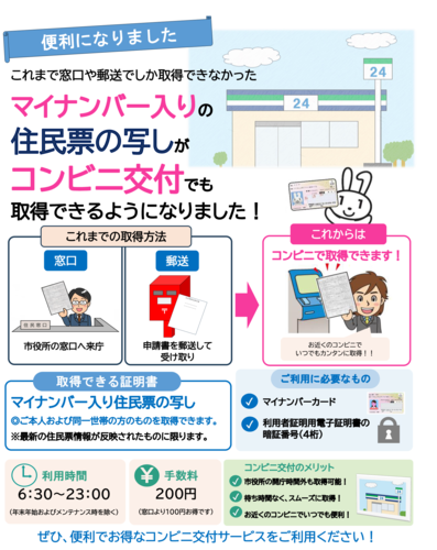 マイナンバー入り住民票チラシ
