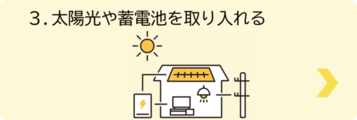 3.太陽光や蓄電池を取り入れる