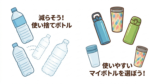 ペットボトルからマイボトルにしませんか？